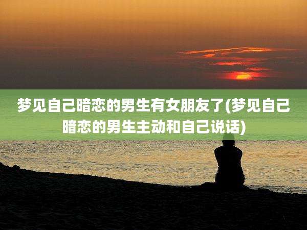 梦见自己暗恋的男生有女朋友了(梦见自己暗恋的男生主动和自己说话)
