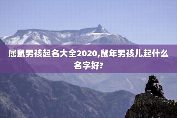 属鼠男孩起名大全2020,鼠年男孩儿起什么名字好?
