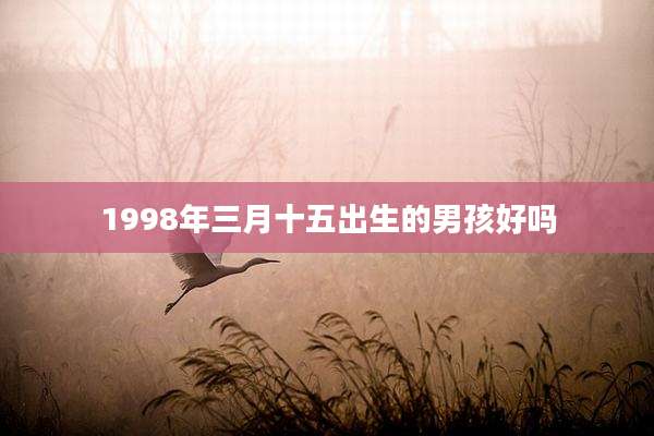 1998年三月十五出生的男孩好吗