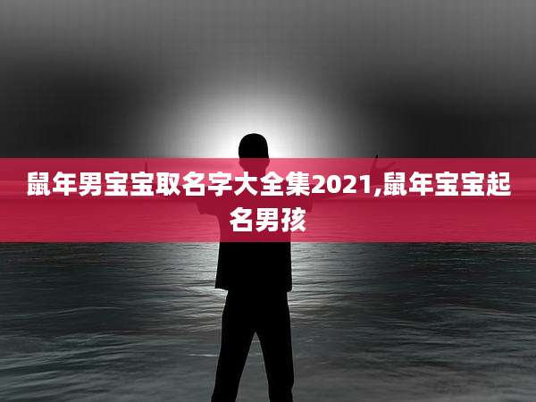 鼠年男宝宝取名字大全集2021,鼠年宝宝起名男孩