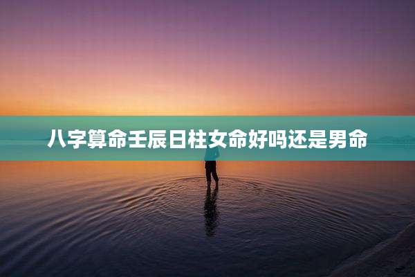 八字算命壬辰日柱女命好吗还是男命