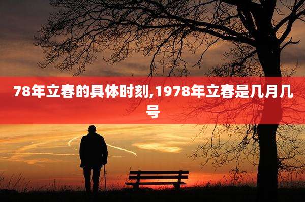 78年立春的具体时刻,1978年立春是几月几号