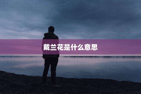 戴兰花是什么意思