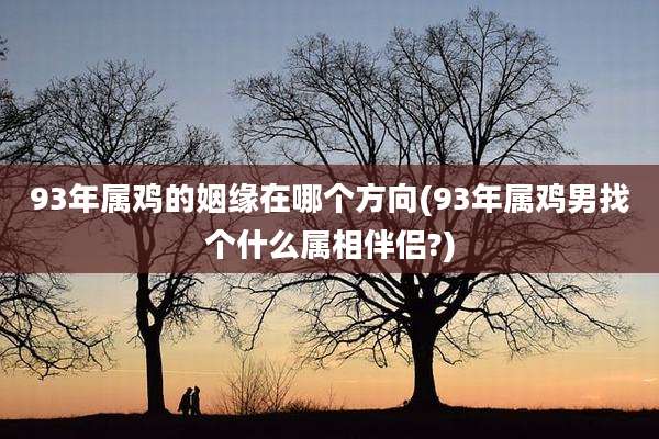 93年属鸡的姻缘在哪个方向(93年属鸡男找个什么属相伴侣?)