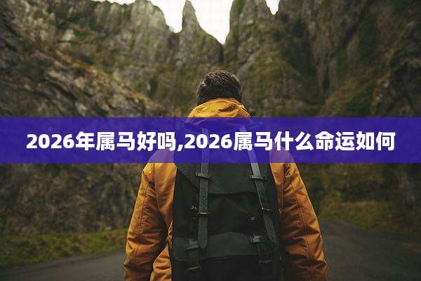 2026年属马好吗,2026属马什么命运如何