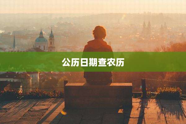 公历日期查农历