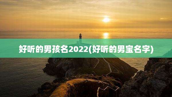 好听的男孩名2022(好听的男宝名字)