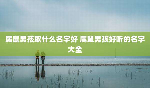 属鼠男孩取什么名字好 属鼠男孩好听的名字大全