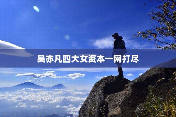 吴亦凡四大女资本一网打尽