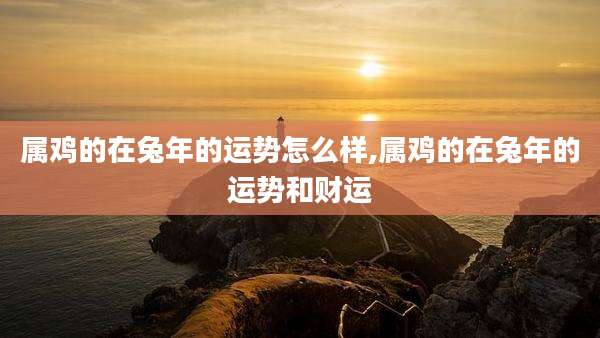 属鸡的在兔年的运势怎么样,属鸡的在兔年的运势和财运