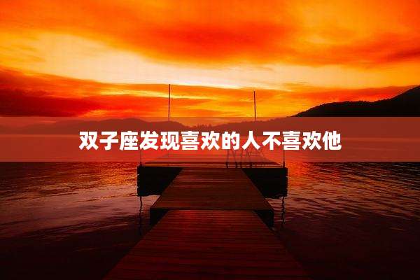 双子座发现喜欢的人不喜欢他