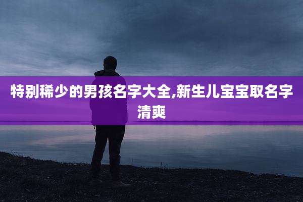 特别稀少的男孩名字大全,新生儿宝宝取名字清爽
