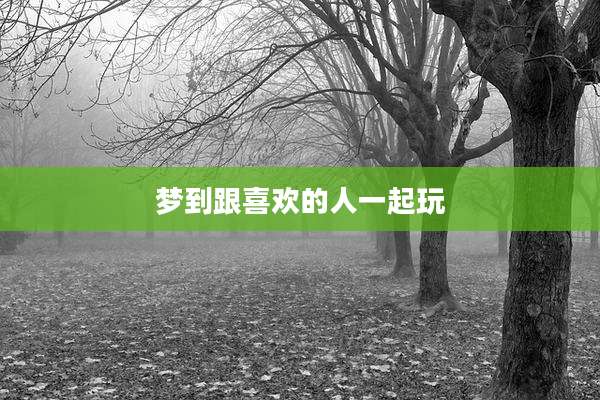 梦到跟喜欢的人一起玩