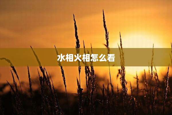 水相火相怎么看