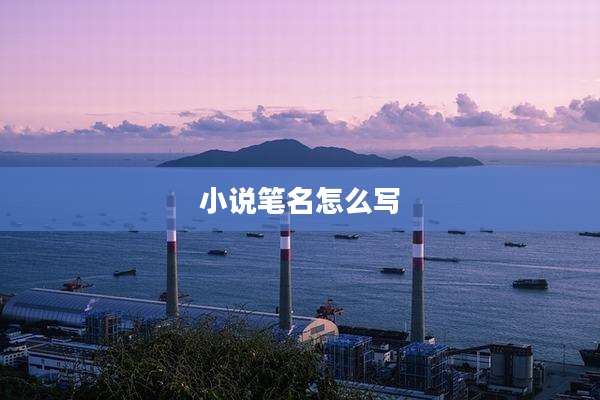 小说笔名怎么写