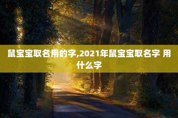 鼠宝宝取名用的字,2021年鼠宝宝取名字 用什么字