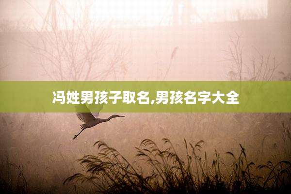 冯姓男孩子取名,男孩名字大全