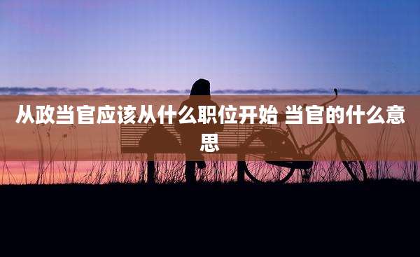 从政当官应该从什么职位开始 当官的什么意思