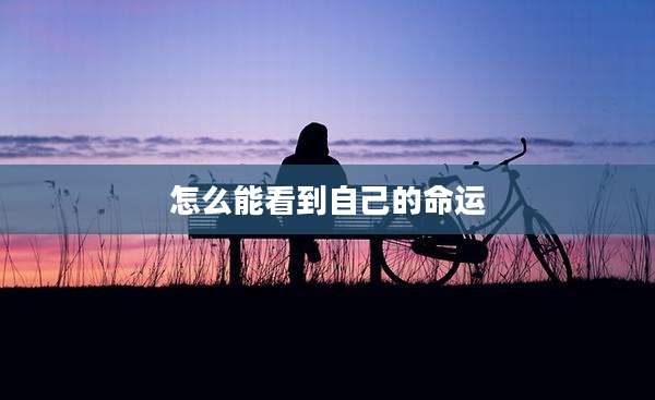 怎么能看到自己的命运