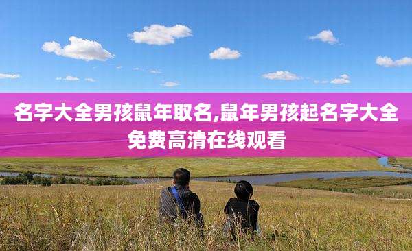 名字大全男孩鼠年取名,鼠年男孩起名字大全免费高清在线观看