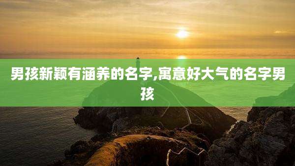 男孩新颖有涵养的名字,寓意好大气的名字男孩