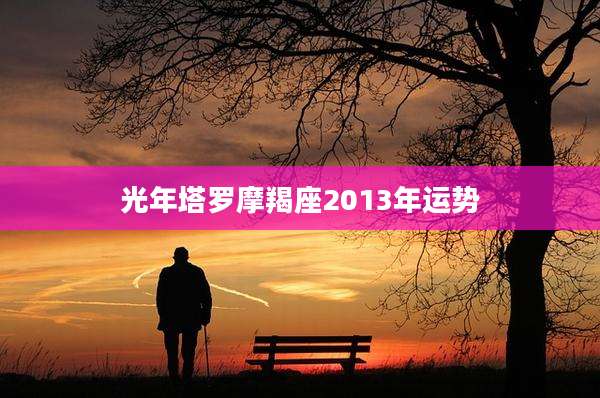光年塔罗摩羯座2013年运势