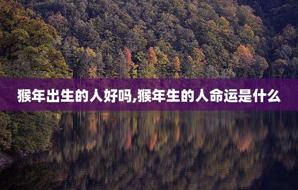 猴年出生的人好吗,猴年生的人命运是什么
