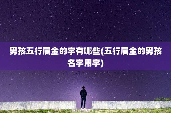 男孩五行属金的字有哪些(五行属金的男孩名字用字)