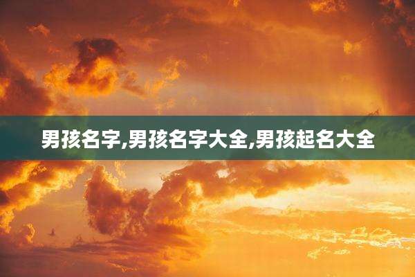 男孩名字,男孩名字大全,男孩起名大全