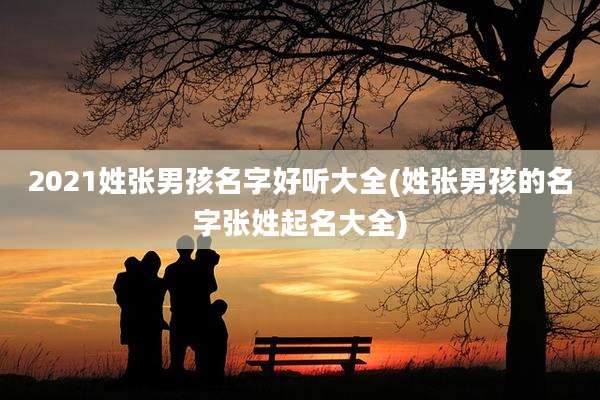 2021姓张男孩名字好听大全(姓张男孩的名字张姓起名大全)