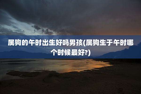 属狗的午时出生好吗男孩(属狗生于午时哪个时候最好?)