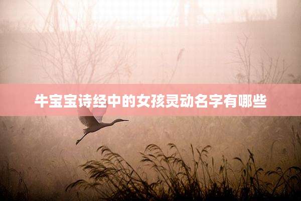 牛宝宝诗经中的女孩灵动名字有哪些