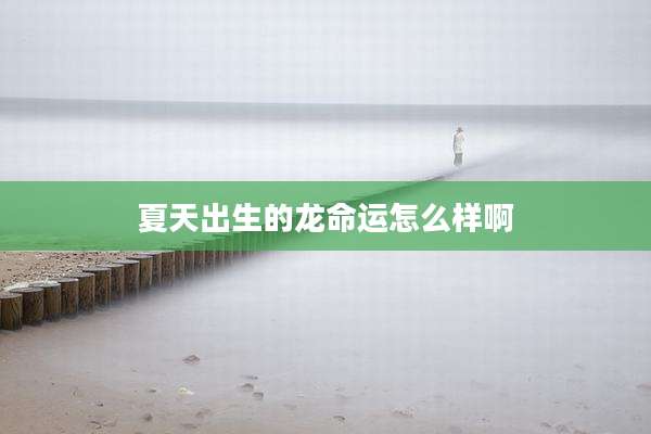 夏天出生的龙命运怎么样啊