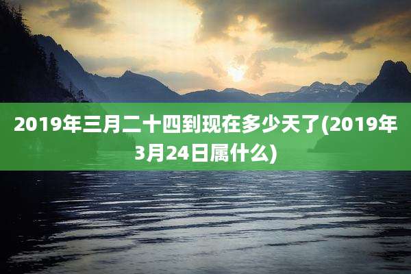 2019年三月二十四到现在多少天了(2019年3月24日属什么)