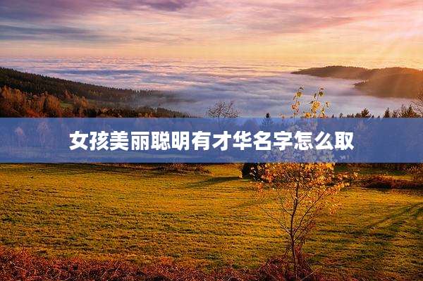 女孩美丽聪明有才华名字怎么取