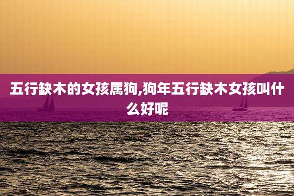 五行缺木的女孩属狗,狗年五行缺木女孩叫什么好呢