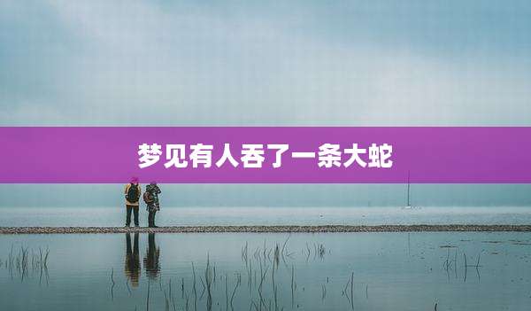梦见有人吞了一条大蛇