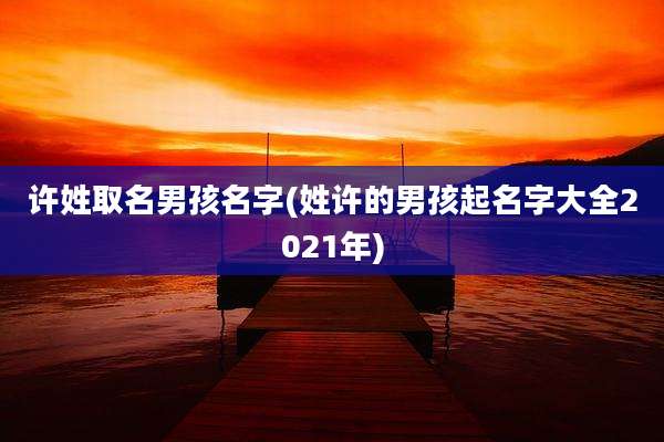 许姓取名男孩名字(姓许的男孩起名字大全2021年)