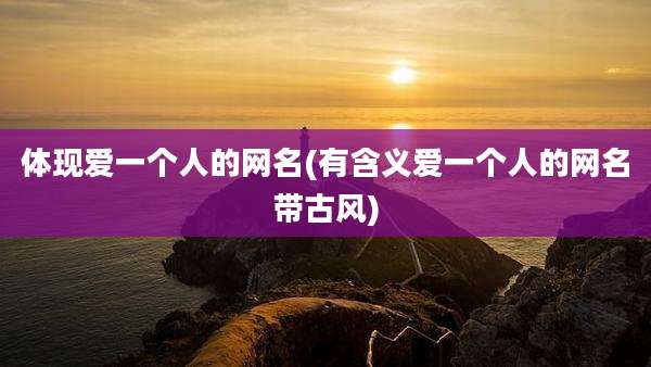 体现爱一个人的网名(有含义爱一个人的网名带古风)
