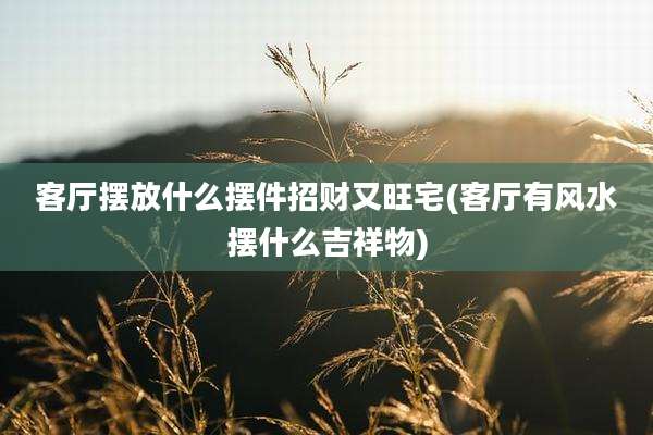 客厅摆放什么摆件招财又旺宅(客厅有风水摆什么吉祥物)