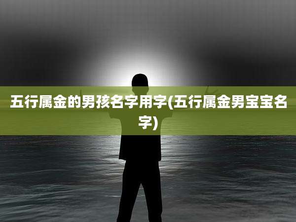 五行属金的男孩名字用字(五行属金男宝宝名字)