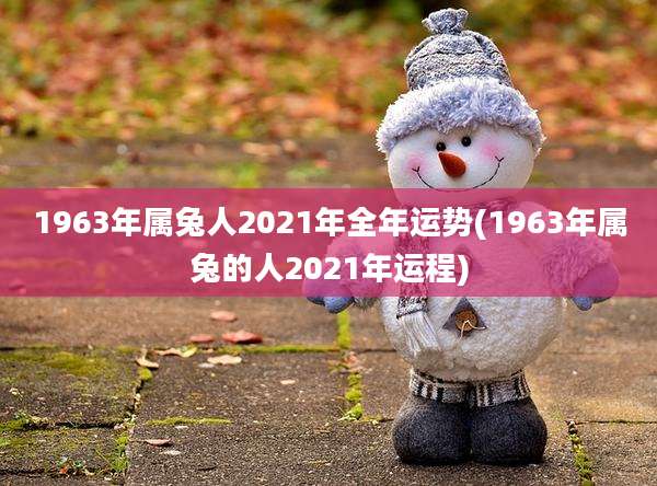 1963年属兔人2021年全年运势(1963年属兔的人2021年运程)