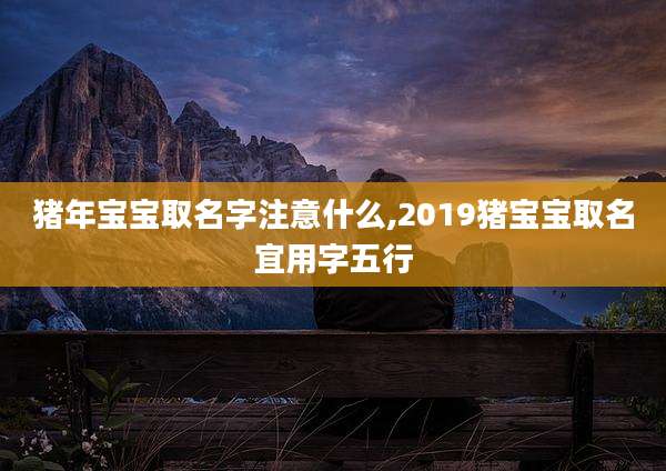 猪年宝宝取名字注意什么,2019猪宝宝取名宜用字五行