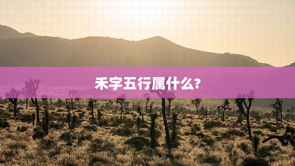 禾字五行属什么?
