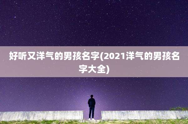 好听又洋气的男孩名字(2021洋气的男孩名字大全)