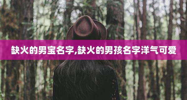 缺火的男宝名字,缺火的男孩名字洋气可爱