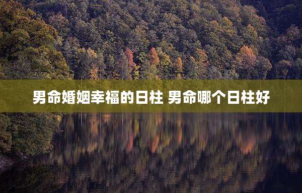 男命婚姻幸福的日柱 男命哪个日柱好