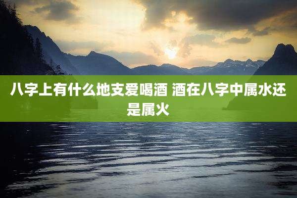 八字上有什么地支爱喝酒 酒在八字中属水还是属火