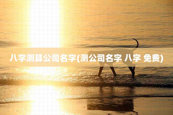 八字测算公司名字(测公司名字 八字 免费)