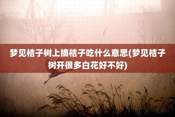 梦见桔子树上摘桔子吃什么意思(梦见桔子树开很多白花好不好)